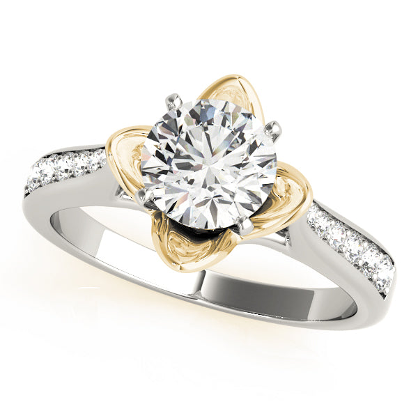 Floral Pavé Diamond Engagement Ring (3/8 ct. tw.)
