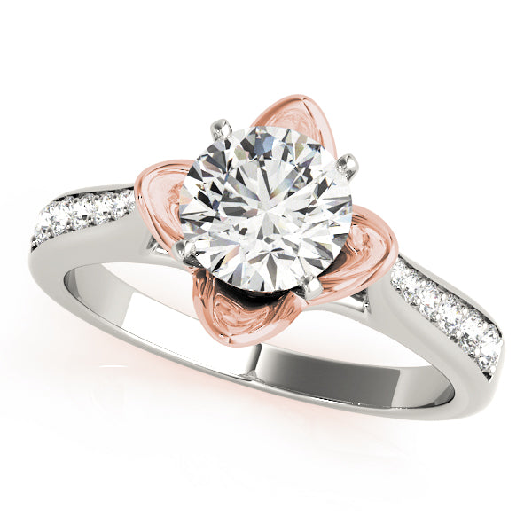 Floral Pavé Diamond Engagement Ring (3/8 ct. tw.)