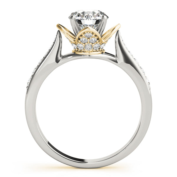 Floral Pavé Diamond Engagement Ring (3/8 ct. tw.)