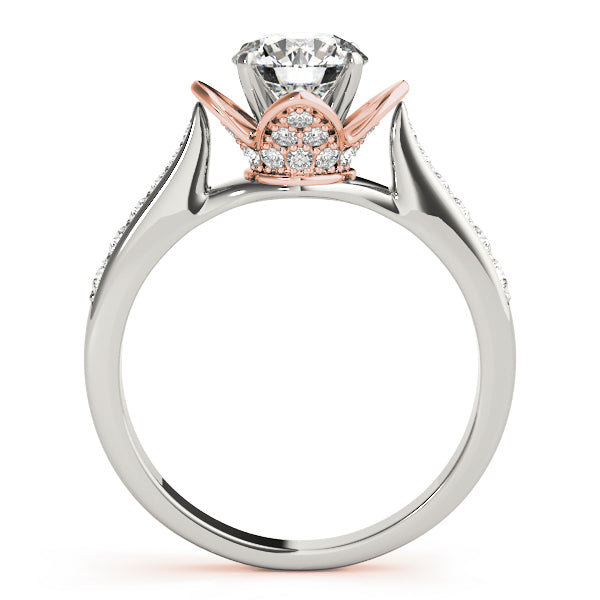 Floral Pavé Diamond Engagement Ring (3/8 ct. tw.)