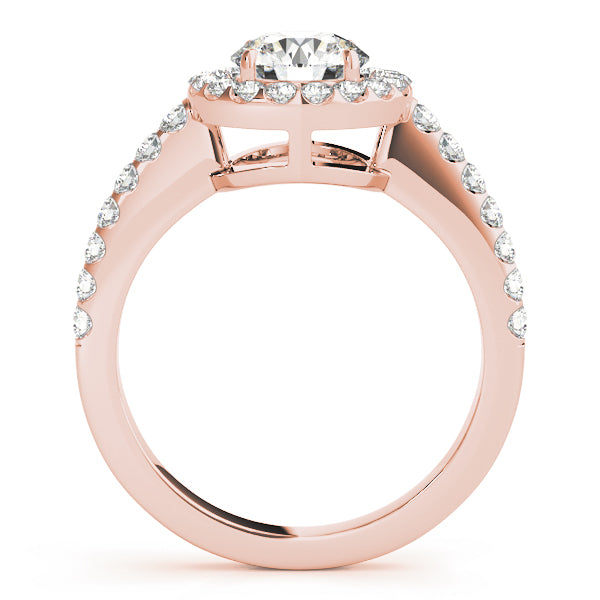 French Pavé Halo Diamond Engagement Ring (1/2 ct. tw.)