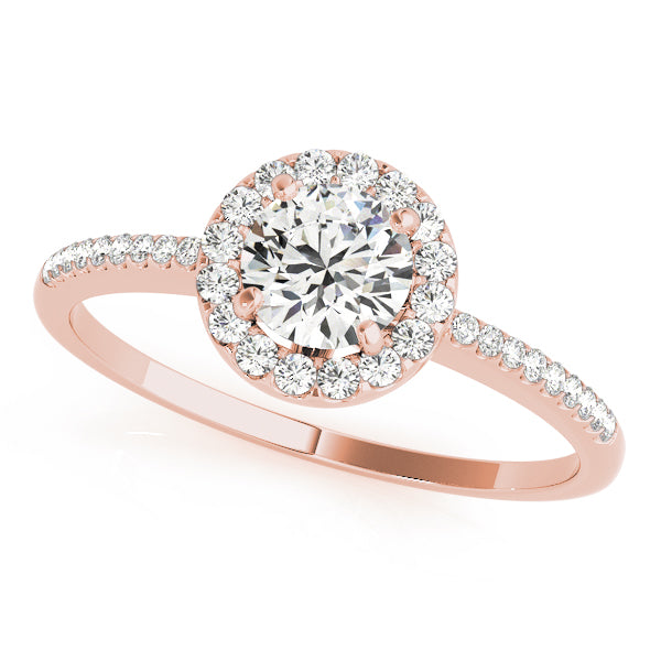 French Pavé Halo Diamond Engagement Ring (1/5 ct. tw.)