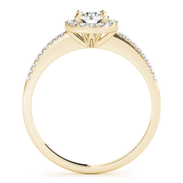 French Pavé Halo Diamond Engagement Ring (1/5 ct. tw.)