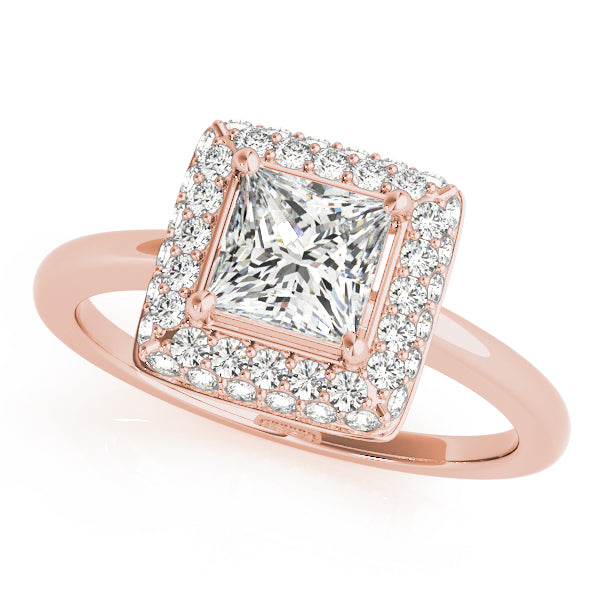 Cushion Halo Pavé Diamond Engagement Ring (1/5 ct. tw.)