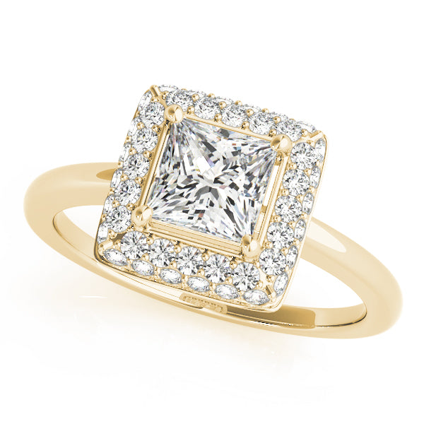 Cushion Halo Pavé Diamond Engagement Ring (1/5 ct. tw.)