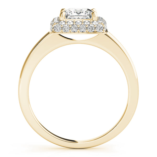 Cushion Halo Pavé Diamond Engagement Ring (1/5 ct. tw.)