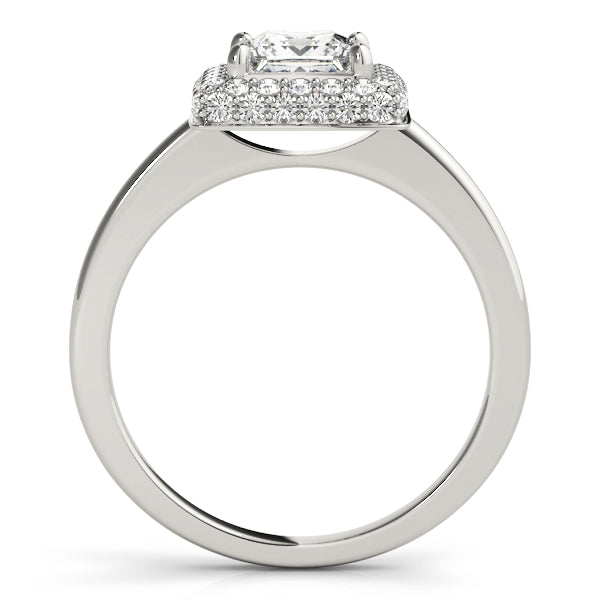 Cushion Halo Pavé Diamond Engagement Ring (1/5 ct. tw.)