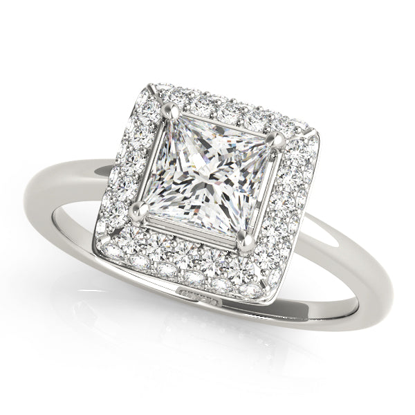 Cushion Halo Pavé Diamond Engagement Ring (1/5 ct. tw.)