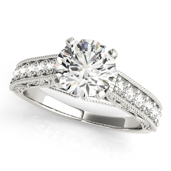 Vintage Filigree Channel-Set Diamond Engagement Ring (1/3 ct. tw.)