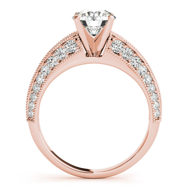 Vintage Milgrain Pavé Diamond Split Shank Engagement Ring (1/2 ct. tw.)