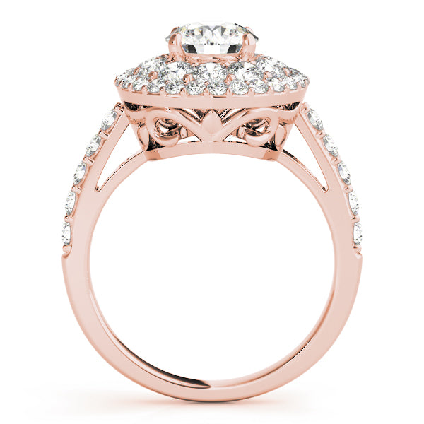 Double Halo Pavé Diamond Engagement Ring (7/8 ct. tw.)