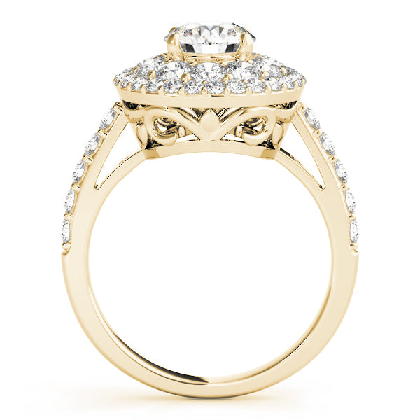 Double Halo Pavé Diamond Engagement Ring (7/8 ct. tw.)