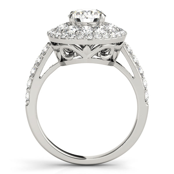 Double Halo Pavé Diamond Engagement Ring (7/8 ct. tw.)