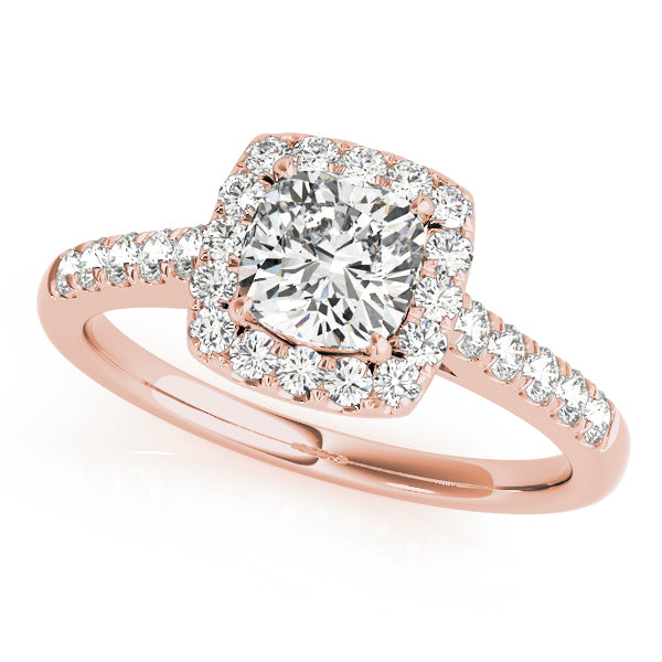 Cushion Halo Pavé Diamond Engagement Ring (1/3 ct. tw.)