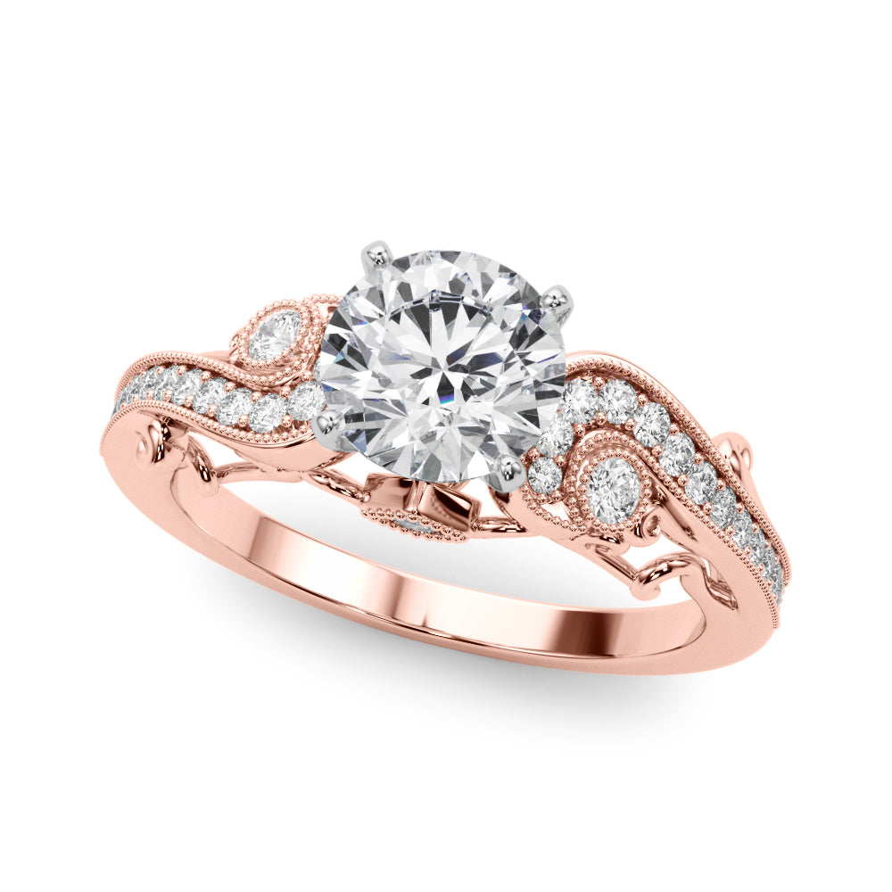 Romantic Pavé Diamond Engagement Ring (1/5 ct. tw.)