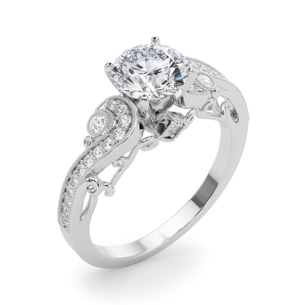 Romantic Pavé Diamond Engagement Ring (1/5 ct. tw.)