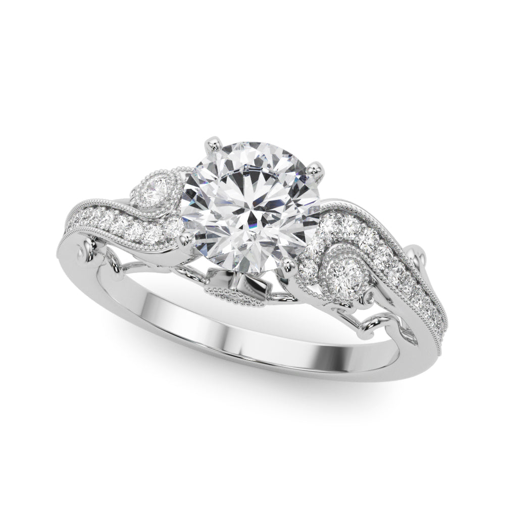 Romantic Pavé Diamond Engagement Ring (1/5 ct. tw.)