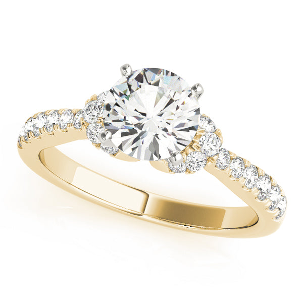 Classic Twin Side Diamond Engagement Ring (1/3 ct. tw.)
