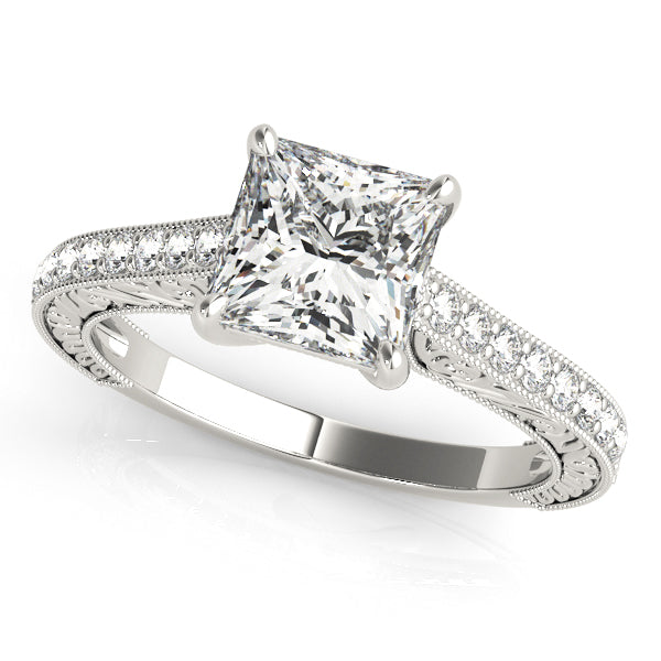 French Pavé Diamond Engagement Ring (1/2 ct. tw.)