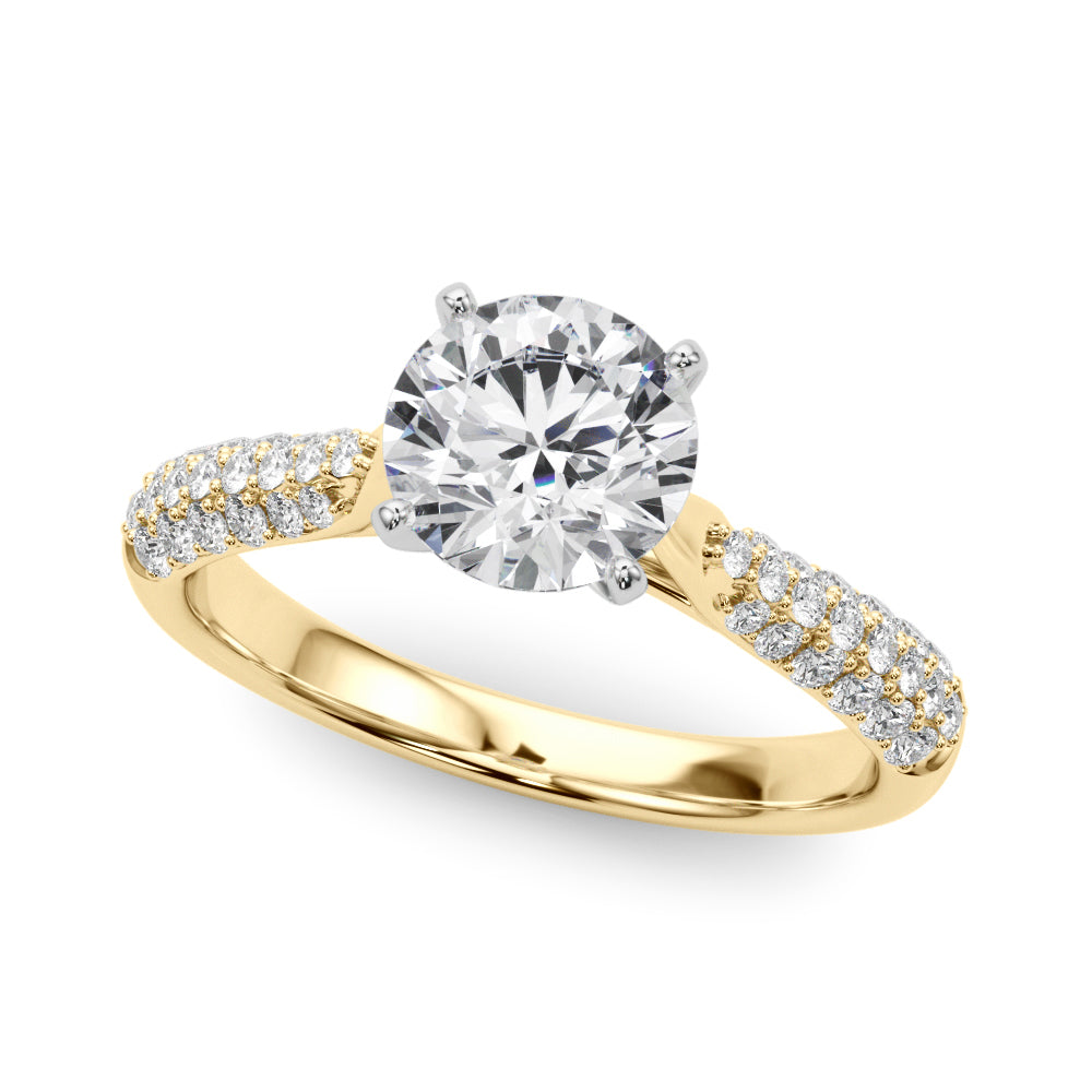 Petite Pavé Diamond Engagement Ring (1/4 ct. tw.)