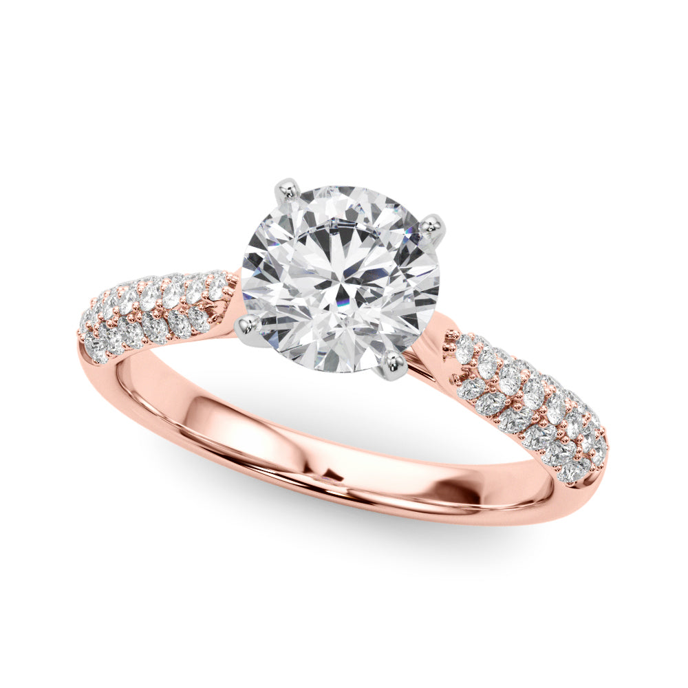 Petite Pavé Diamond Engagement Ring (1/4 ct. tw.)