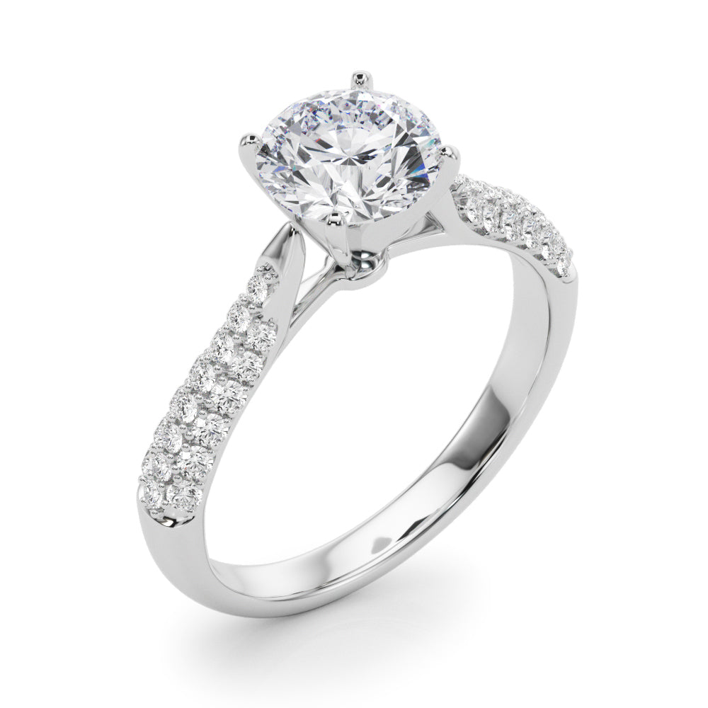 Petite Pavé Diamond Engagement Ring (1/4 ct. tw.)