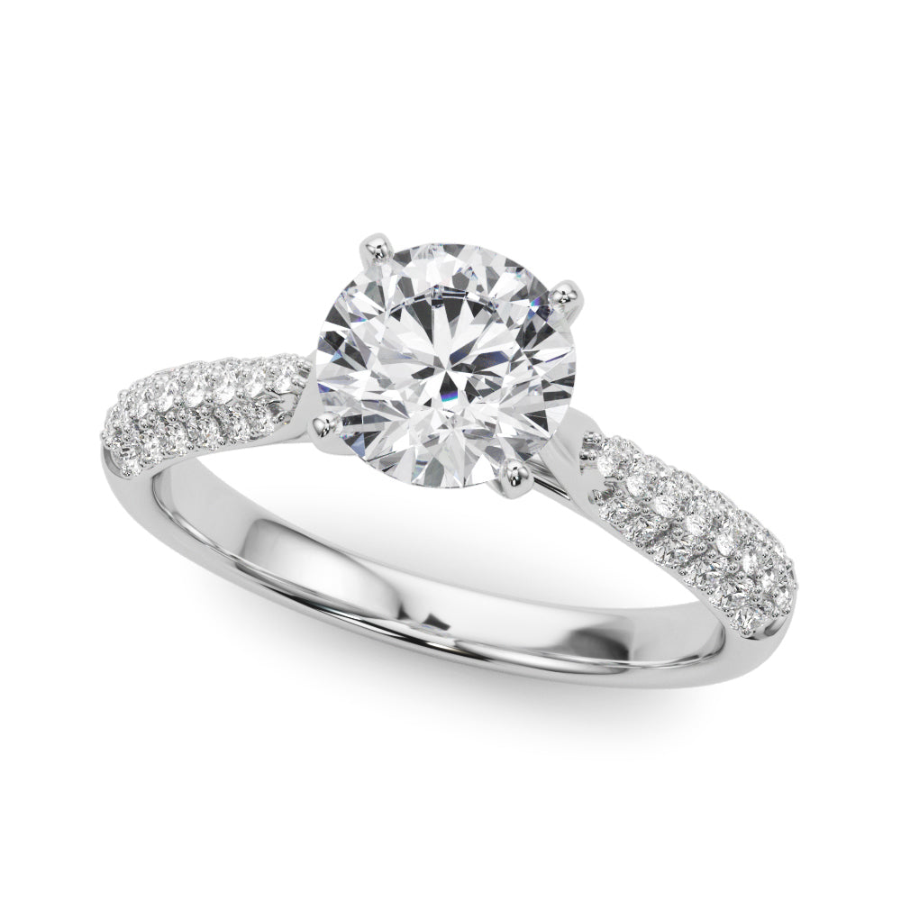 Petite Pavé Diamond Engagement Ring (1/4 ct. tw.)
