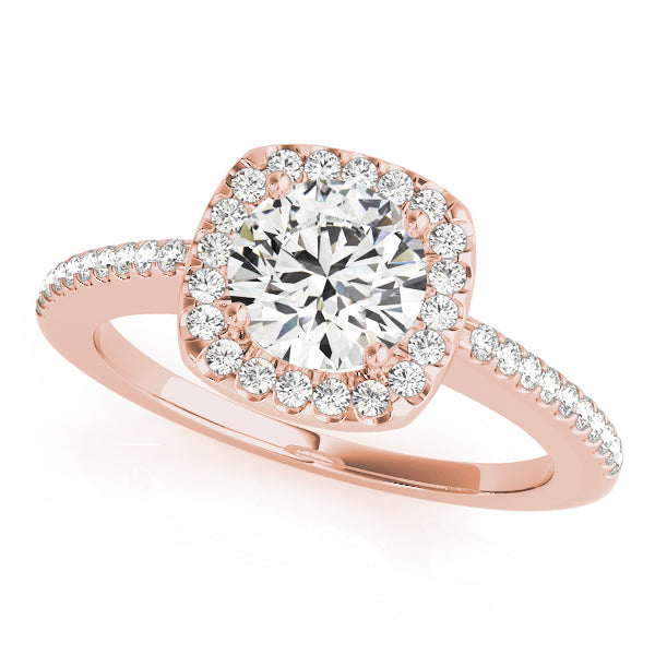 Cushion Halo Pavé Diamond Engagement Ring (1/5 ct. tw.)