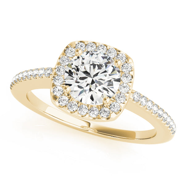 Cushion Halo Pavé Diamond Engagement Ring (1/5 ct. tw.)