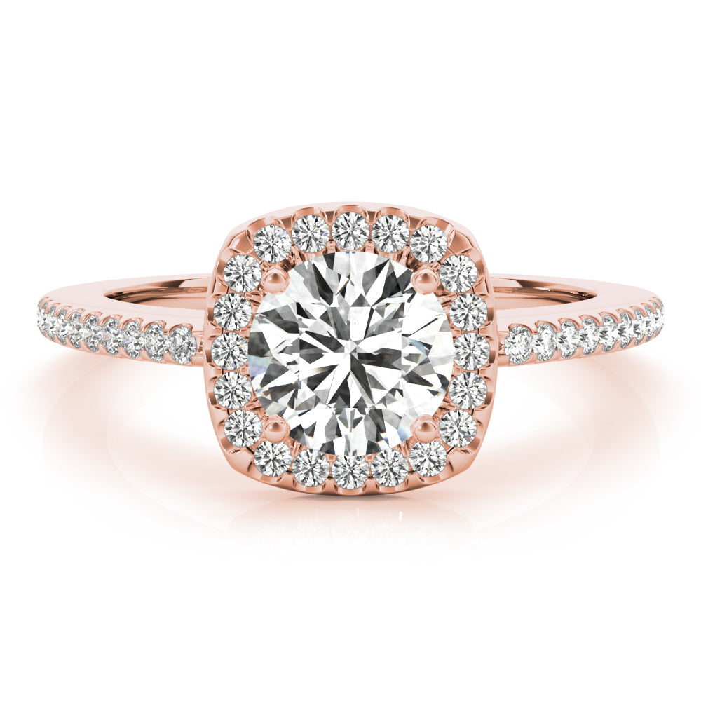 Cushion Halo Pavé Diamond Engagement Ring (1/5 ct. tw.)