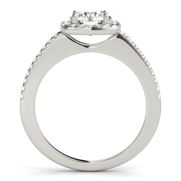 Cushion Halo Pavé Diamond Engagement Ring (1/5 ct. tw.)