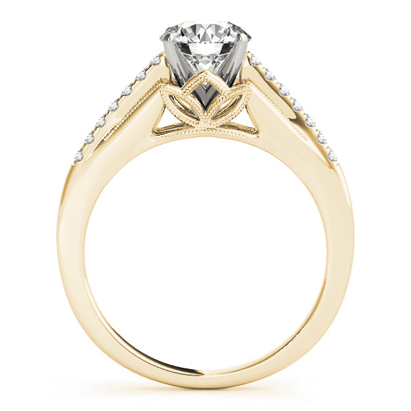 Petite Pavé Diamond Split Shank Engagement Ring (1/10 ct. tw.)