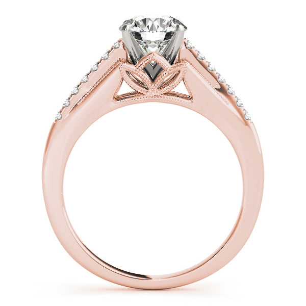 Petite Pavé Diamond Split Shank Engagement Ring (1/10 ct. tw.)