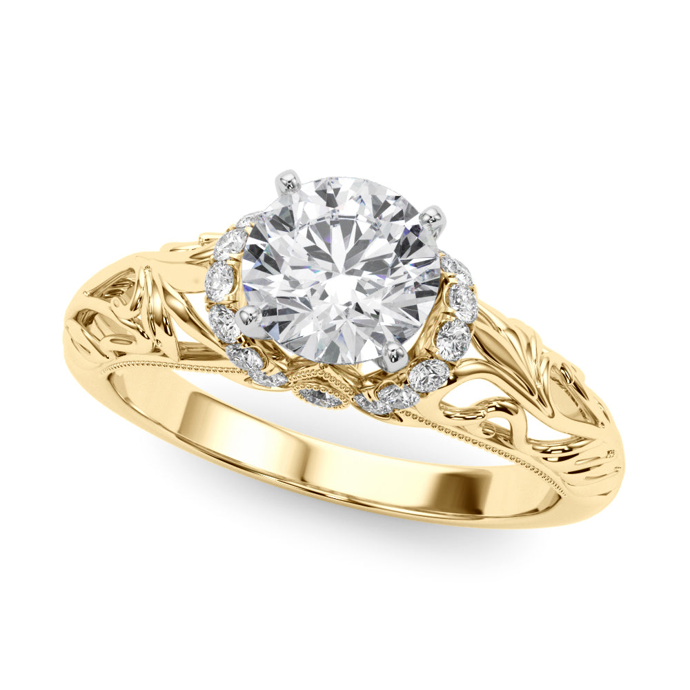 Romantic Pavé Diamond Engagement Ring (1/6 ct. tw.)