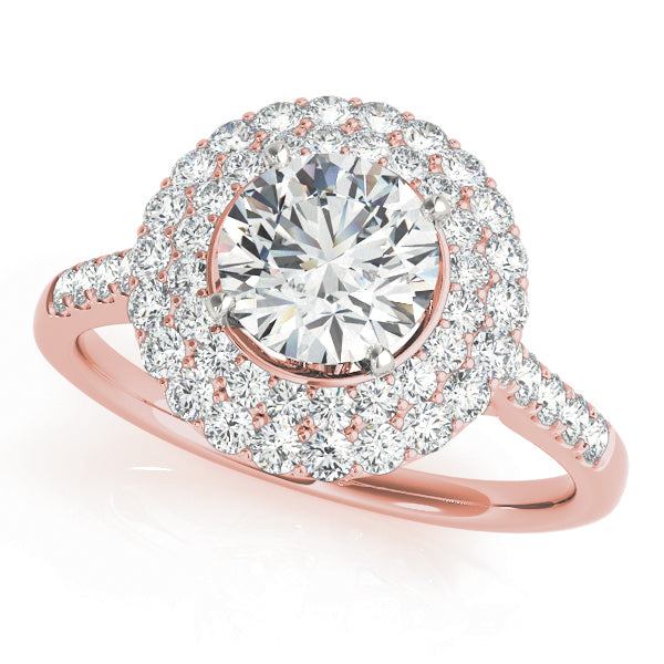 Double Halo Pavé Diamond Engagement Ring (5/8 ct. tw.)