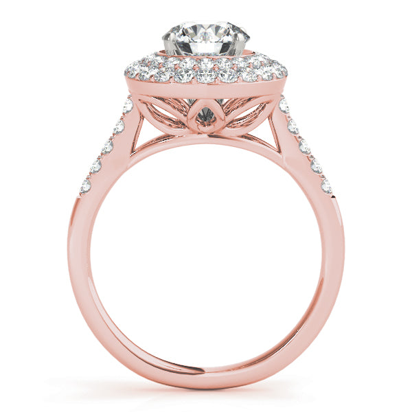 Double Halo Pavé Diamond Engagement Ring (5/8 ct. tw.)