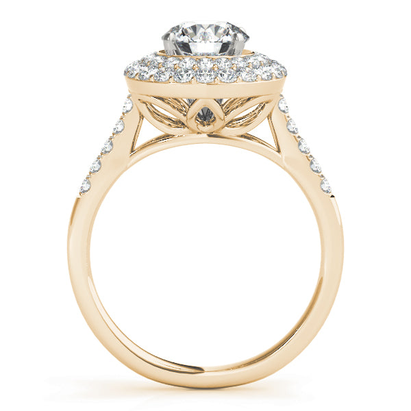 Double Halo Pavé Diamond Engagement Ring (5/8 ct. tw.)