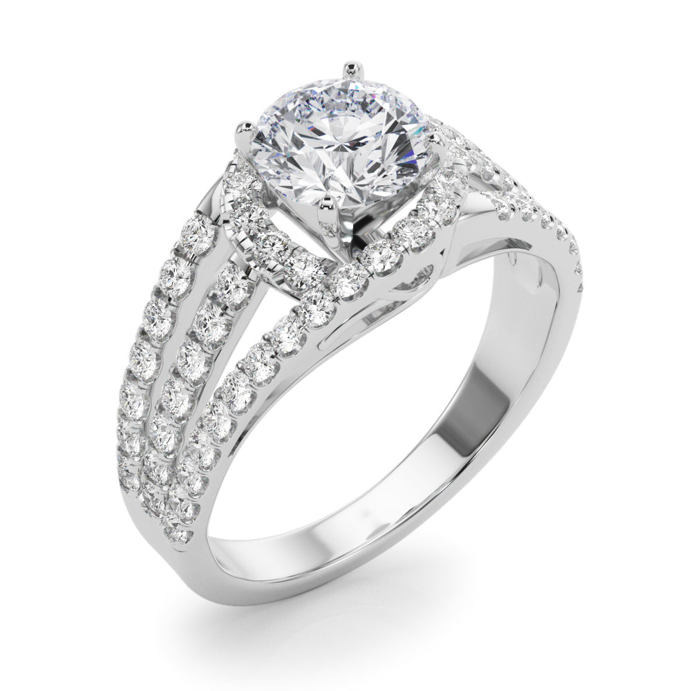 Double Halo Split-Shank Diamond Engagement Ring (5/8 ct. tw.)