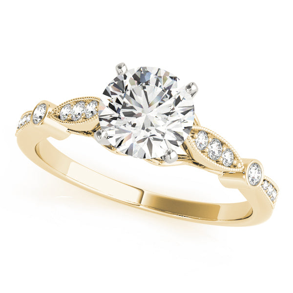 Vintage-Inspired Milgrain Diamond Engagement Ring (1/8 ct. tw.)