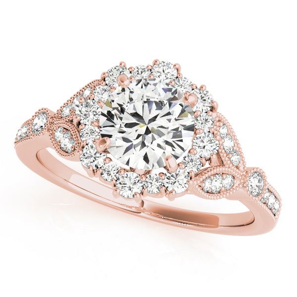 Vintage-Inspired Halo Diamond Engagement Ring (3/8 ct. tw.)