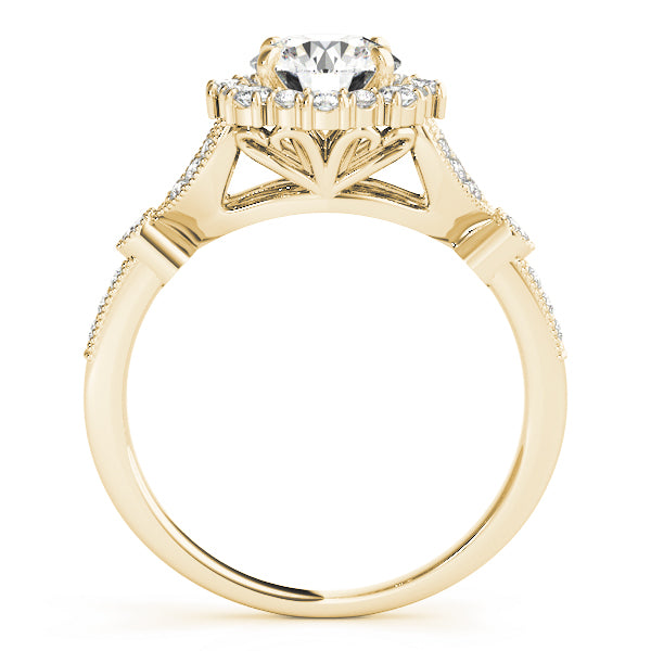 Vintage-Inspired Halo Diamond Engagement Ring (3/8 ct. tw.)