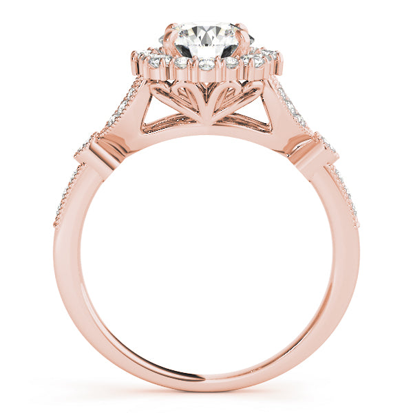 Vintage-Inspired Halo Diamond Engagement Ring (3/8 ct. tw.)