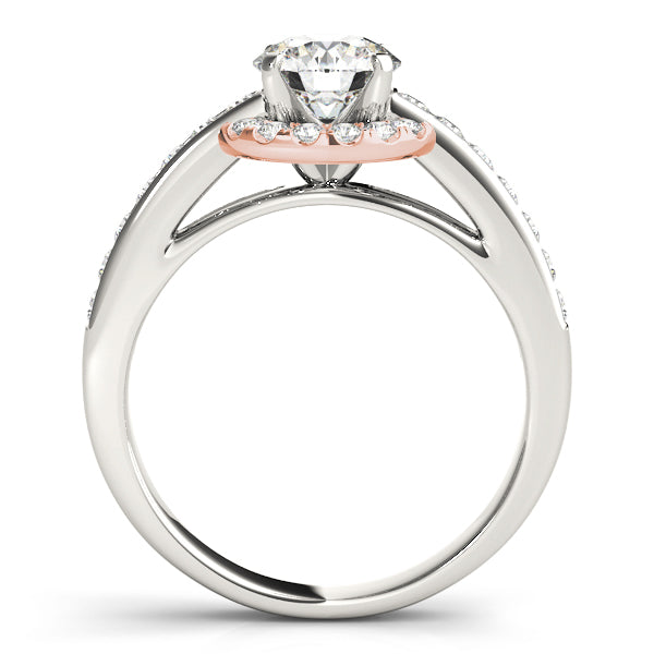 Channel-Set Halo Diamond Engagement Ring (3/8 ct. tw.)