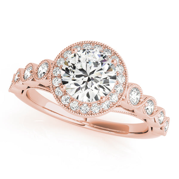 Vintage-Style Halo Diamond Engagement Ring (1/2 ct. tw.)