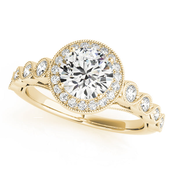 Vintage-Style Halo Diamond Engagement Ring (1/2 ct. tw.)
