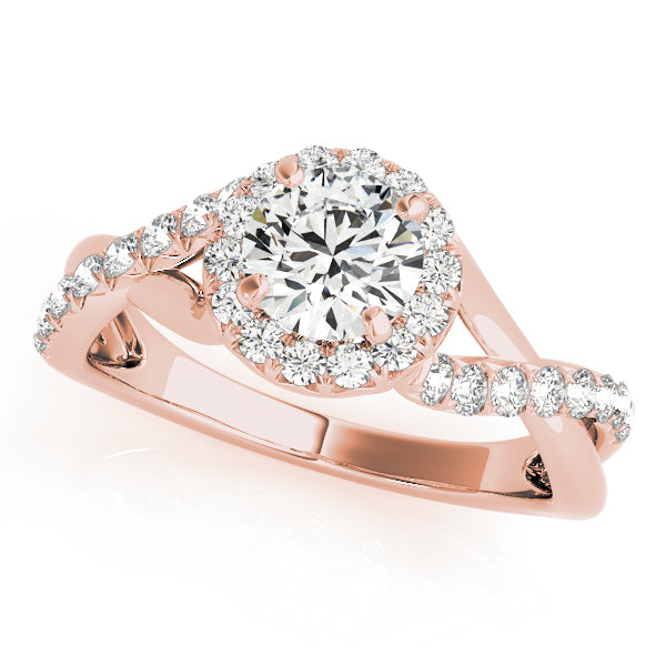 Twist Halo Diamond Engagement Ring (1/2 ct. tw.)