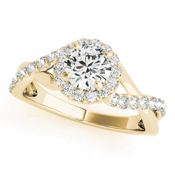 Twist Halo Diamond Engagement Ring (1/2 ct. tw.)