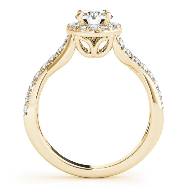 Twist Halo Diamond Engagement Ring (1/2 ct. tw.)