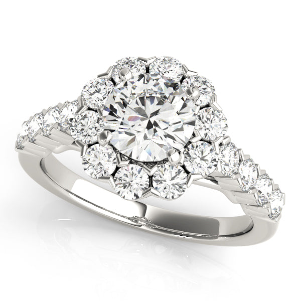 Cluster Halo Diamond Engagement Ring (3/4 ct. tw.)