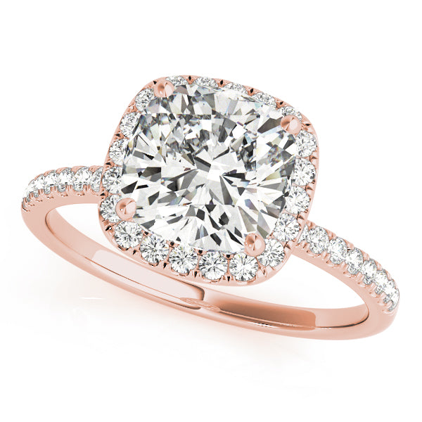Halo Pavé Diamond Engagement Ring (1/5 ct. tw.)